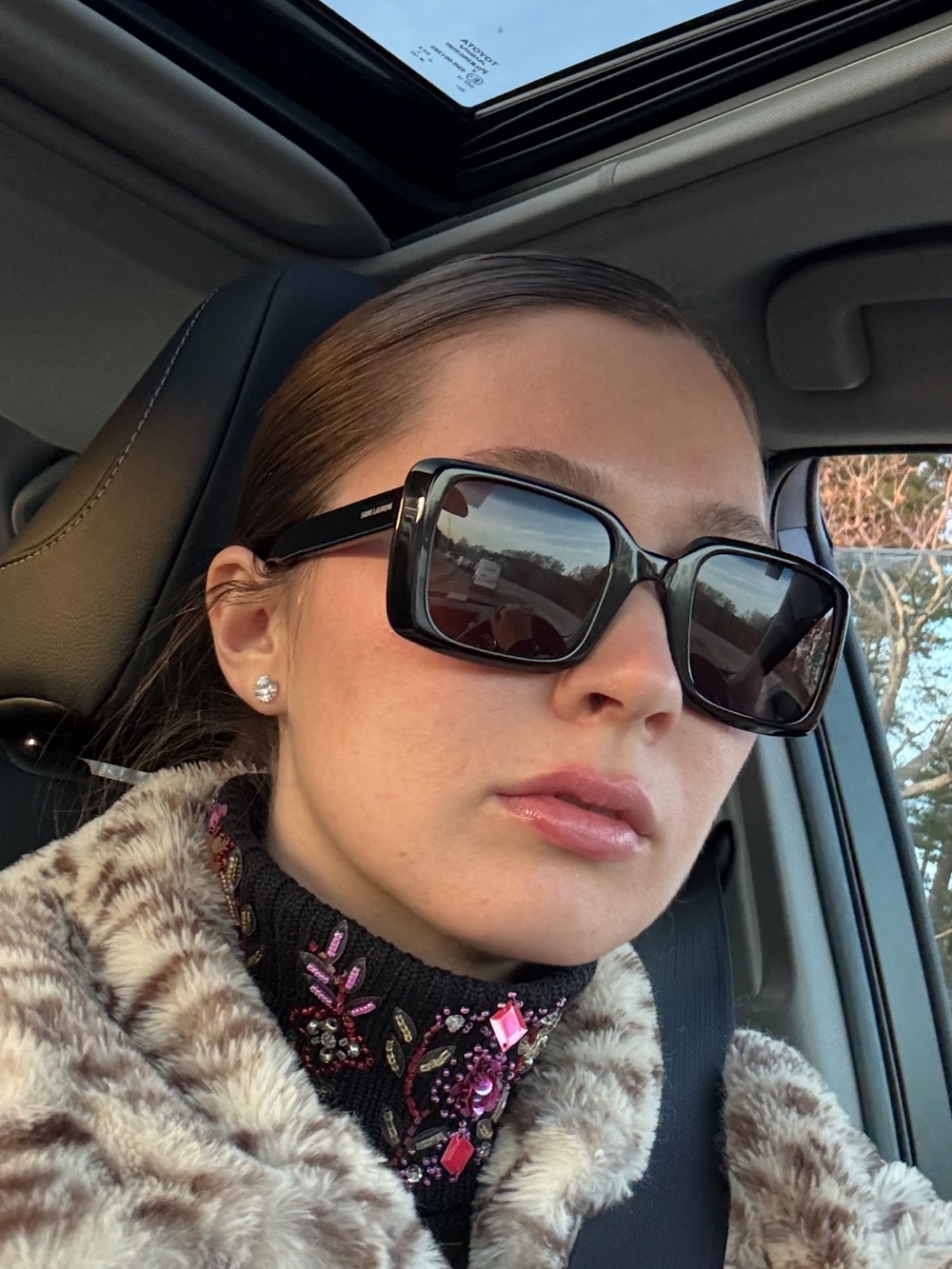 Saint Laurent Black Square Sunglasses